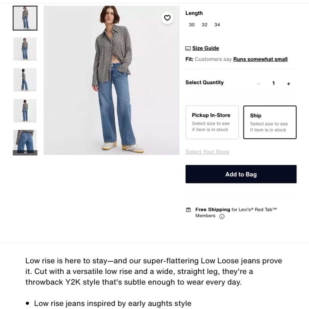 Levi’s Premium Low Loose Jeans